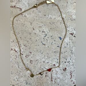 Aries zodiac with ‘L’ initial with Red Heart and simulated/faux diamond